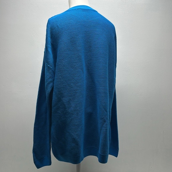 Asos Sweater Pullover Ribbed Knit Long Sleeve Crewneck Blue Oversized US Size 6 - Picture 3 of 8